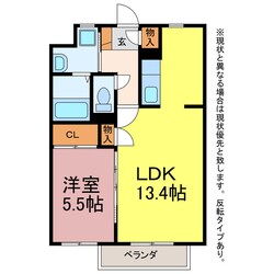 クレア一本木の物件間取画像